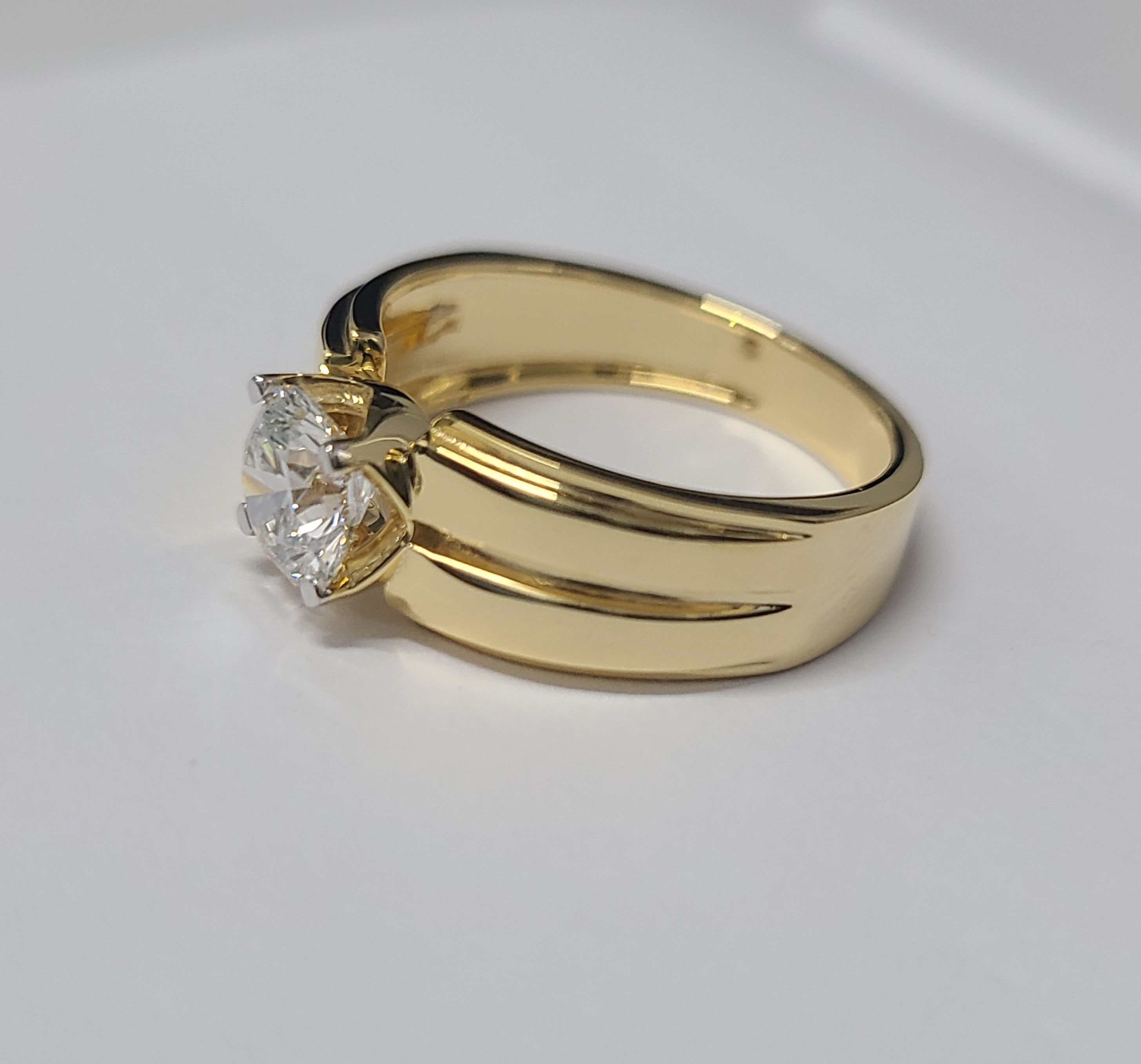 Men's 1  Carat Lab Grown CVD Diamond Ring For Engagement