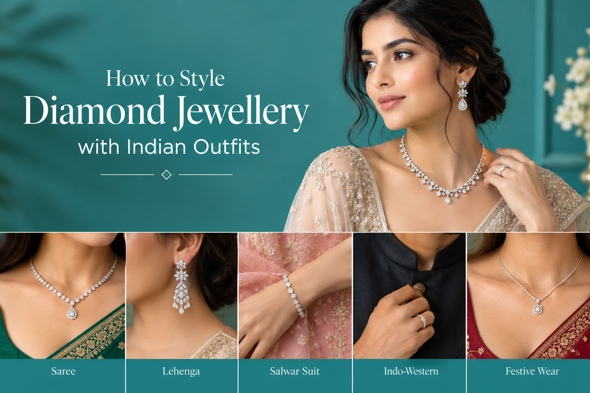 HOW  TO  STYLE  DIAMOND  JEWELLRY  WITH  INDIAN  OUTFITS  | THE ULTIMATE GUIDE |  MELBORI JEWELS