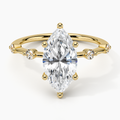 Marquise Shape Lab Grown Diamond Ring For Engagement Gift For Her