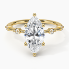 Marquise Shape Lab Grown Diamond Ring For Engagement Gift For Her