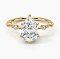 Pear Shape Lab Grown Diamond Ring For Engagement Gift For Her