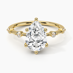 Pear Shape Lab Grown Diamond Ring For Engagement Gift For Her