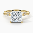 princess Shape Lab Grown Diamond Ring For Engagement Gift For Her