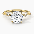1 ct Round  Lab Grown Diamond Ring For Engagement Gift For Her