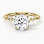 1 ct Round  Lab Grown Diamond Ring For Engagement Gift For Her