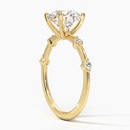 1 ct Round  Lab Grown Diamond Ring For Engagement Gift For Her