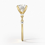 1 ct Round  Lab Grown Diamond Ring For Engagement Gift For Her